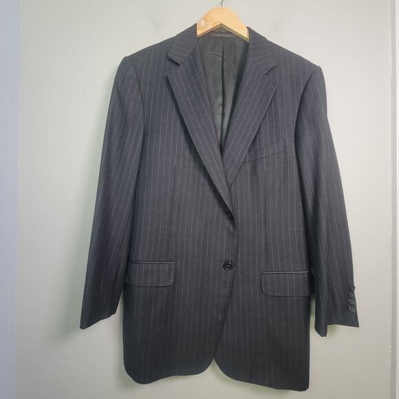 Ermenegildo Zegna 42R Blazer Pinstripe Wool Jacket Taylor Richards Swiss Made